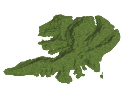 山谷山脉山丘山地山体地形SU模型