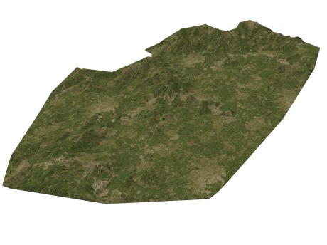 山谷山脉山丘山地山体地形SU模型