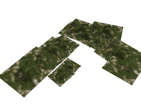 山谷山脉山丘山地山体地形SU模型