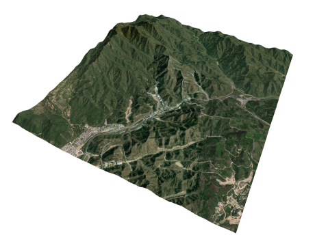 山谷山脉山丘山地山体地形SU模型