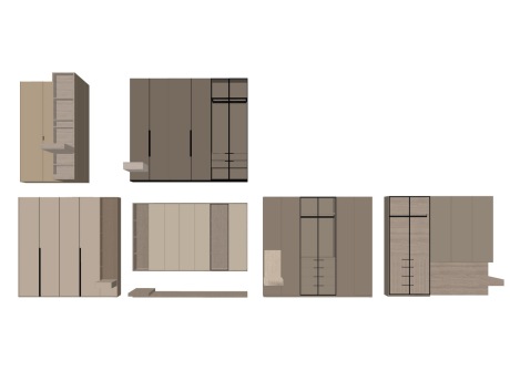 衣柜组合SU模型