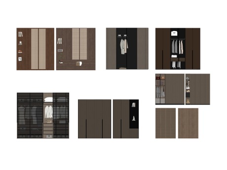 衣柜组合SU模型