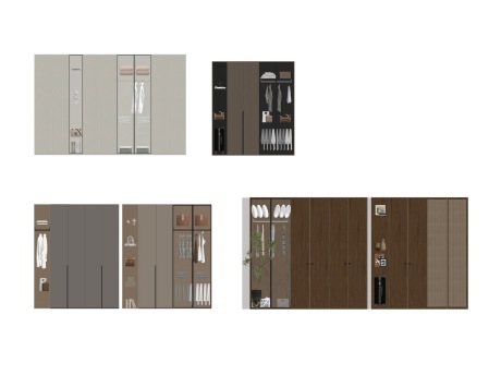 衣柜组合SU模型