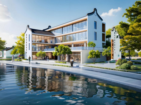 湖美文化活动中心SU模型