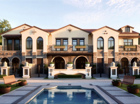 地中海联排别墅SU模型