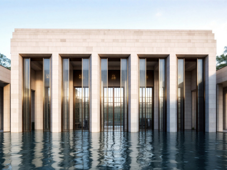 现代会所水苑SU模型