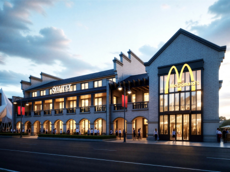 民国风商业街SU模型