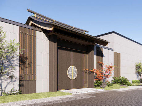 宋风门头院门SU模型