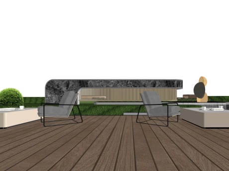 绿地居住区康养场地SU模型