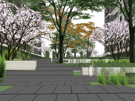 融创融府大区景观SU模型