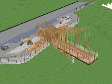 山地观景台SU模型