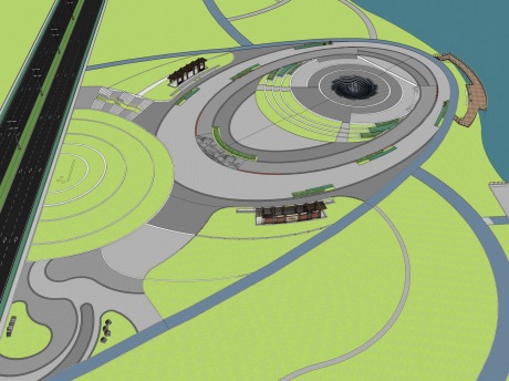 朝阳滨水文化广场SU模型