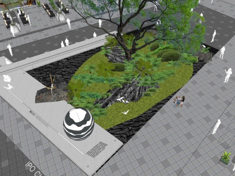 复盛汀IPO产业园云巨树展厅SU模型