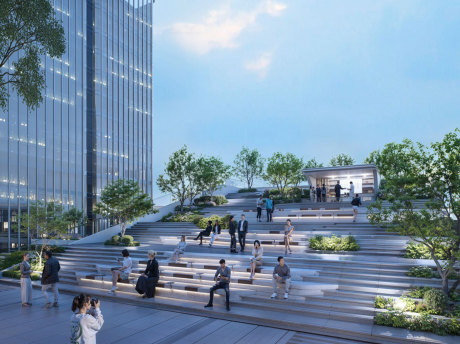 高差地形台阶景观SU模型