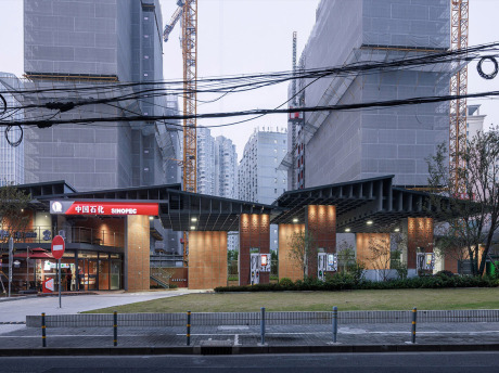 上海虹口区胜利加油站SU模型