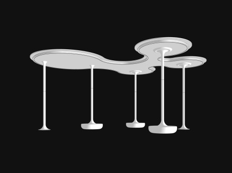 异形廊架坐凳SU模型