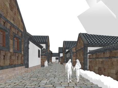 乡村民居改造SU模型