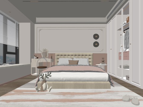 法式卧室SU模型