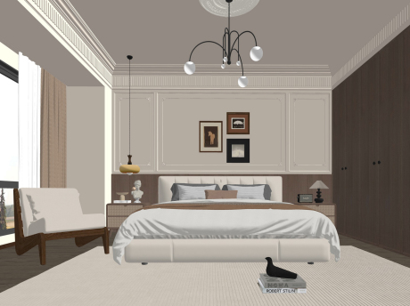 法式卧室SU模型