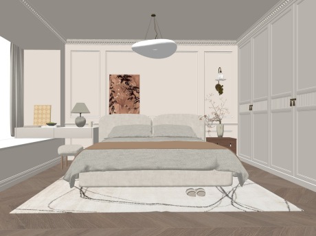 法式卧室SU模型