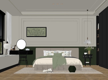 法式卧室SU模型