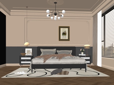 法式卧室SU模型