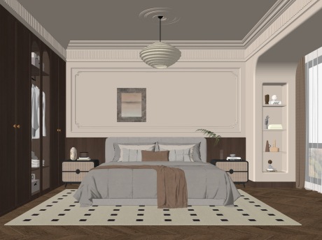 法式卧室SU模型