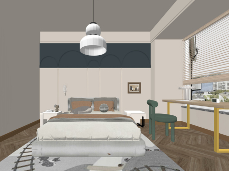 法式卧室SU模型