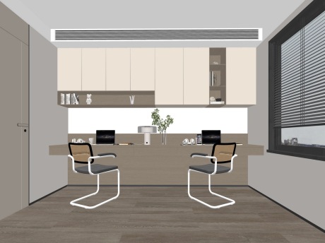 现代书房SU模型