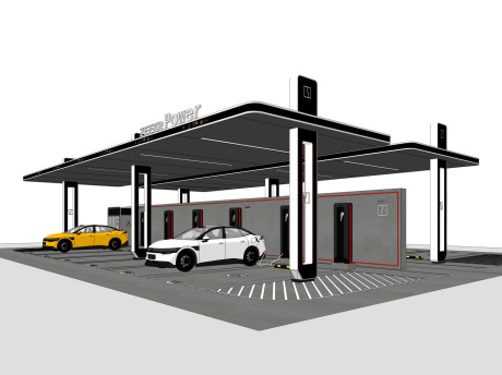 充电站SU模型