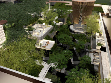 南京金茂府示范区下沉空间SU模型