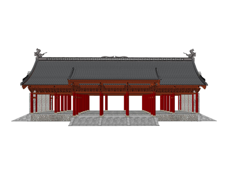 清式大殿SU模型