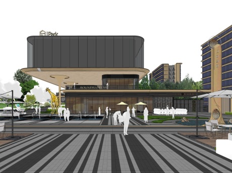 保利商业街SU模型