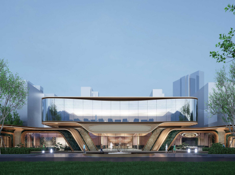 现代商业街SU模型