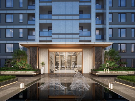 亚星住宅单元入户门SU模型