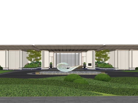 联发嘉悦大门SU模型