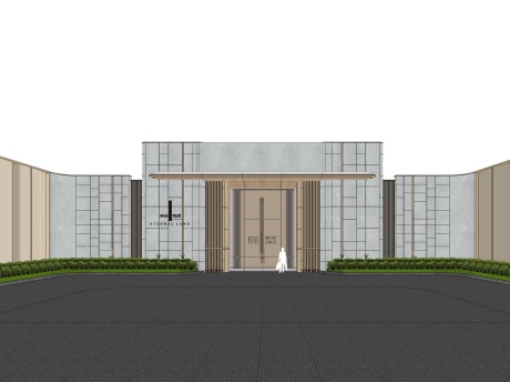 中联悦府大门SU模型