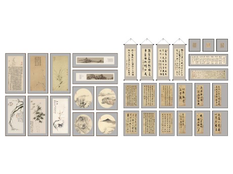 新中式装饰画挂画墙饰SU模型