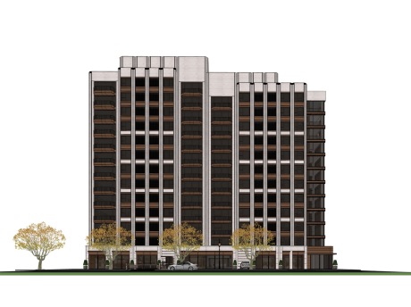 三林晨光高层住宅SU模型