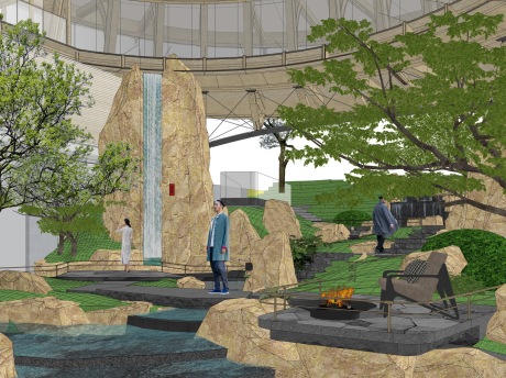 现代示范区下沉空间SU模型