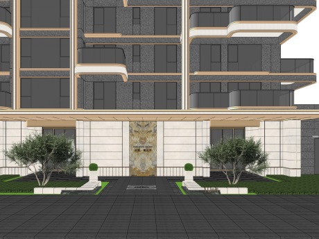 郑州招商嵩云序住宅SU模型