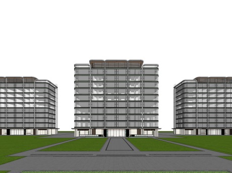 现代小高层SU模型