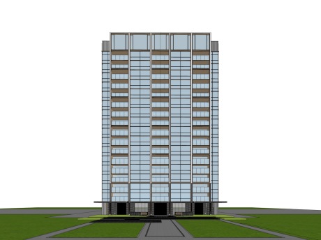 现代高层住宅SU模型