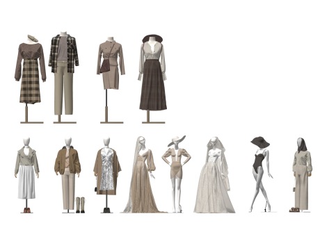 服装模特SU模型