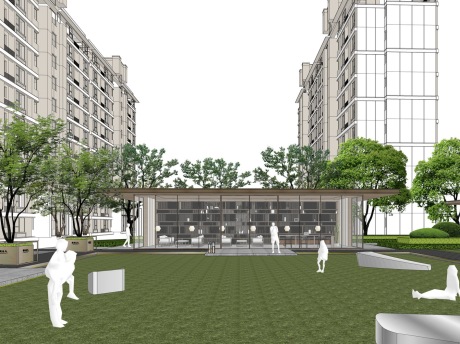 儒园春风中庭景观SU模型