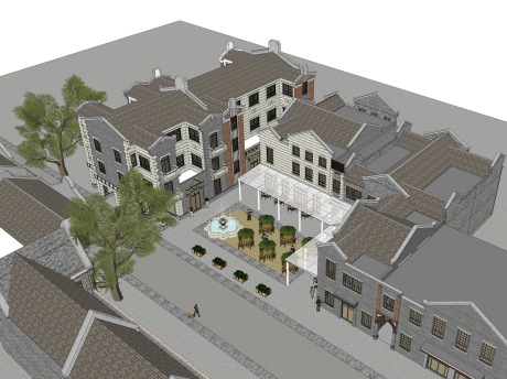 上海新天地丰泉餐厅SU模型