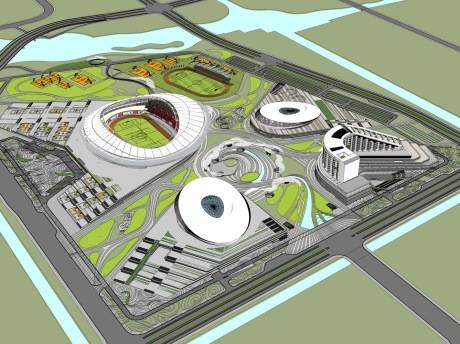 苏州奥林匹克体育中心SU模型