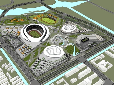 苏州奥林匹克体育中心SU模型