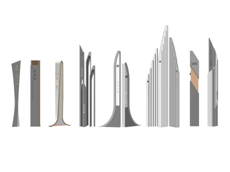 标识牌组合SU模型