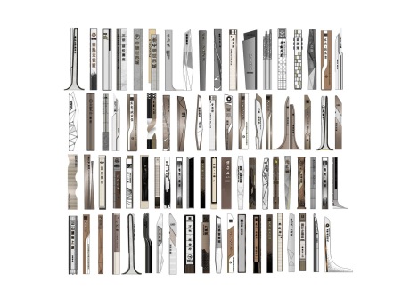 标识牌组合SU模型